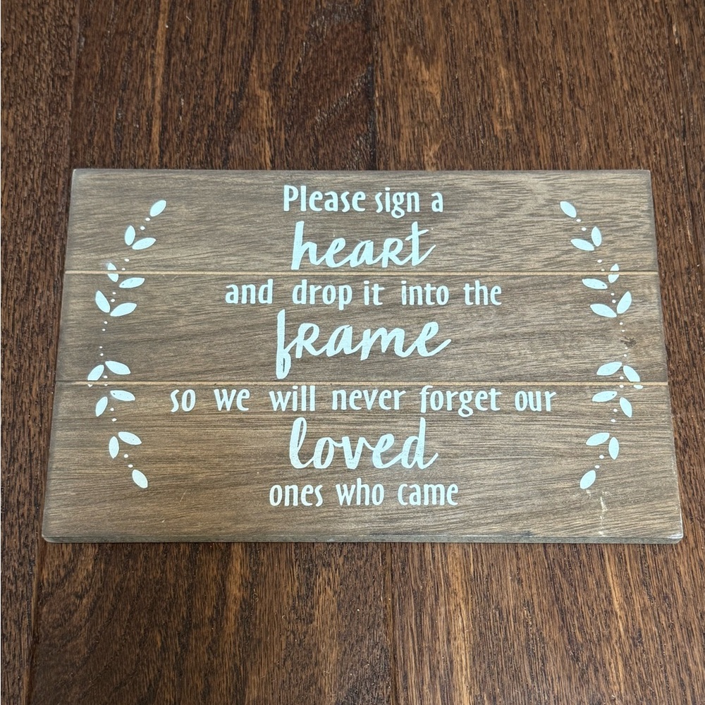 Rustic Brown and White Sign for wedding